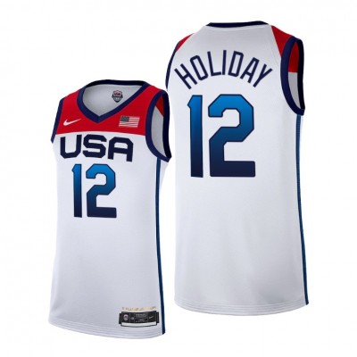 Youth Nike Jrue Holiday White USA Basketball 2020 Summer Olympics Player Jersey